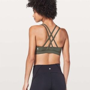 Lululemon Energy Bra Camo Green